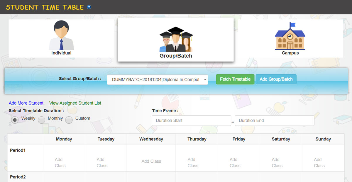 Time-table-mycampussquare